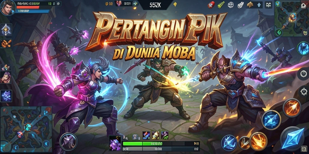 Tampilan gameplay menarik dari game MOBA 555ZK.