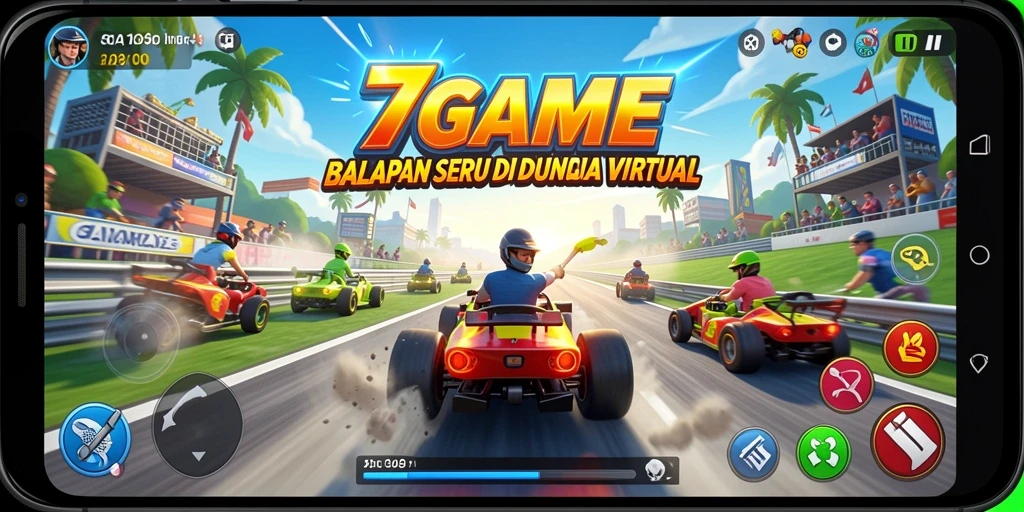 Gameplay Racing yang penuh adrenalin di 7GAME.