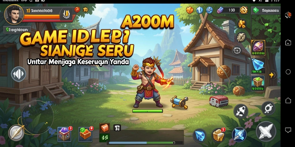 Tampilan gameplay A200M yang menarik dengan elemen Idle.
