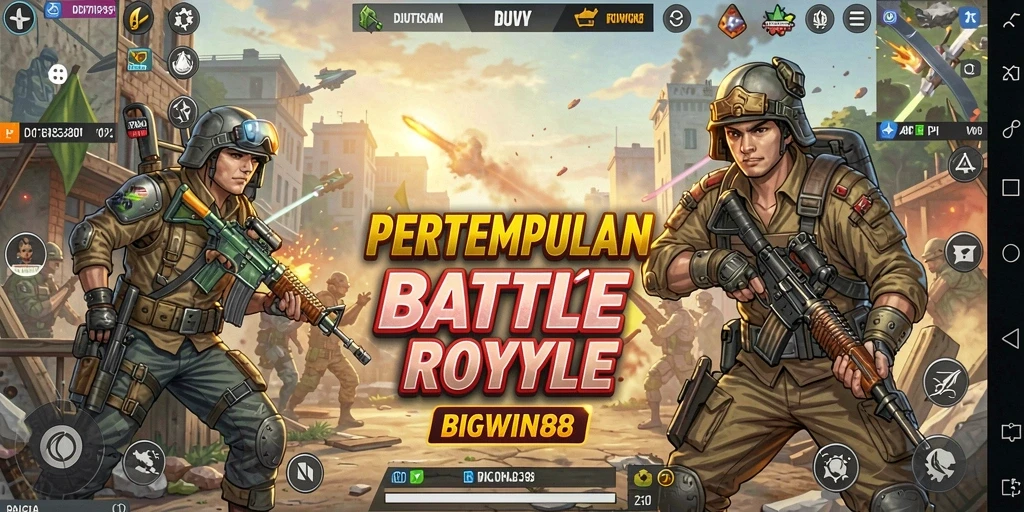 Gameplay seru dan intens di BIGWIN88 Battle Royale.