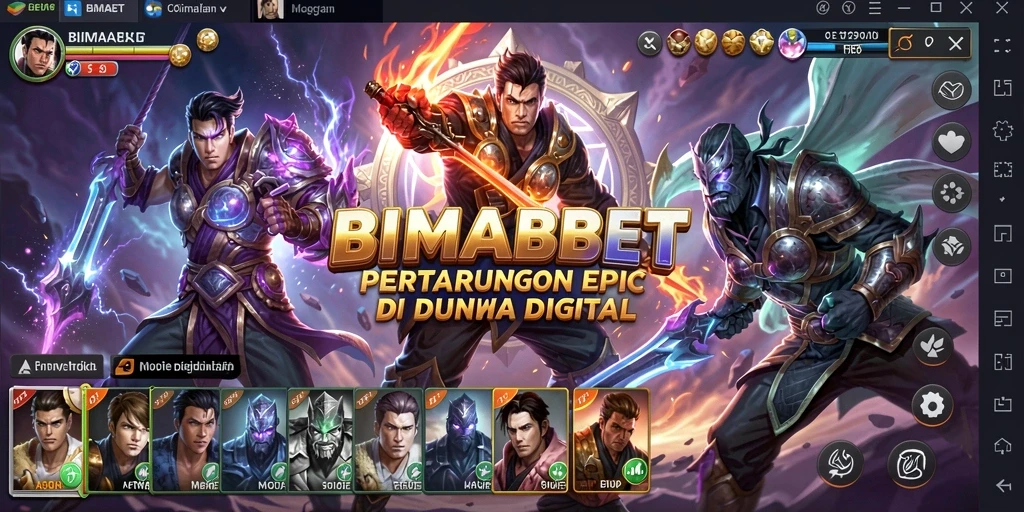 Screenshot menunjukkan aksi pertarungan seru dalam game Fighting BIMABET.