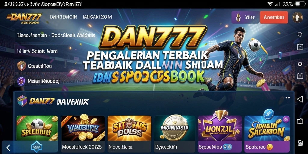 Tampilan gameplay <strong>DAN777</strong> dengan berbagai pilihan taruhan olahraga.