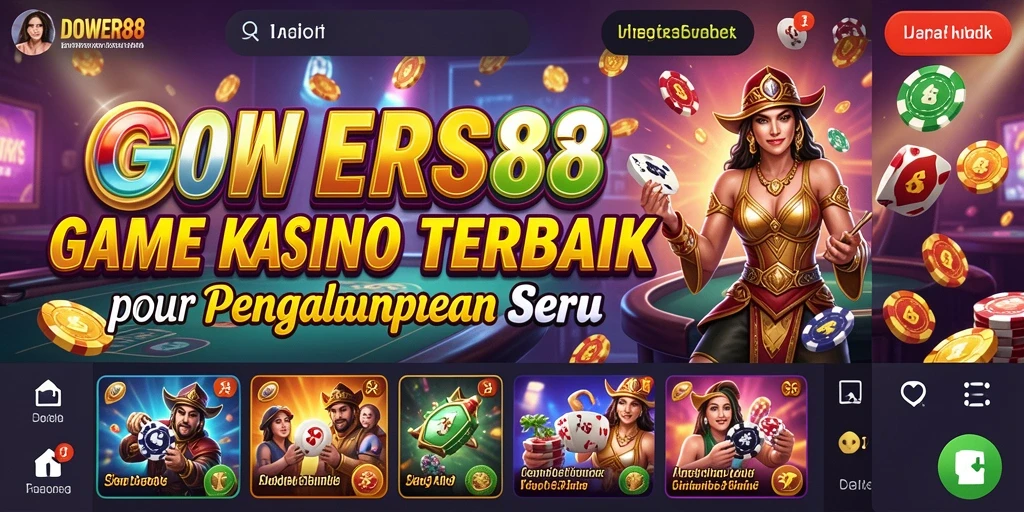 Gameplay menakjubkan dari DOWER88 dengan grafis Kasino yang menarik.