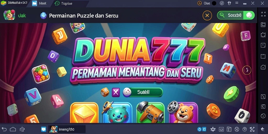 Tampilan gameplay menantang dari DUNIA777 dengan berbagai teka-teki.