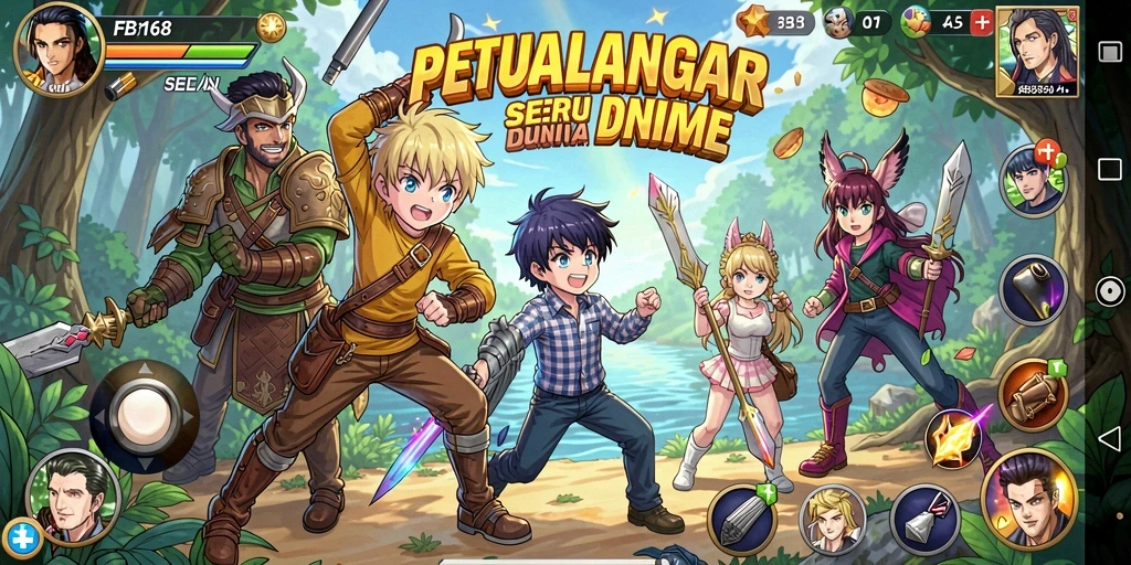 Gameplay FB168 yang penuh warna dan karakter unik.