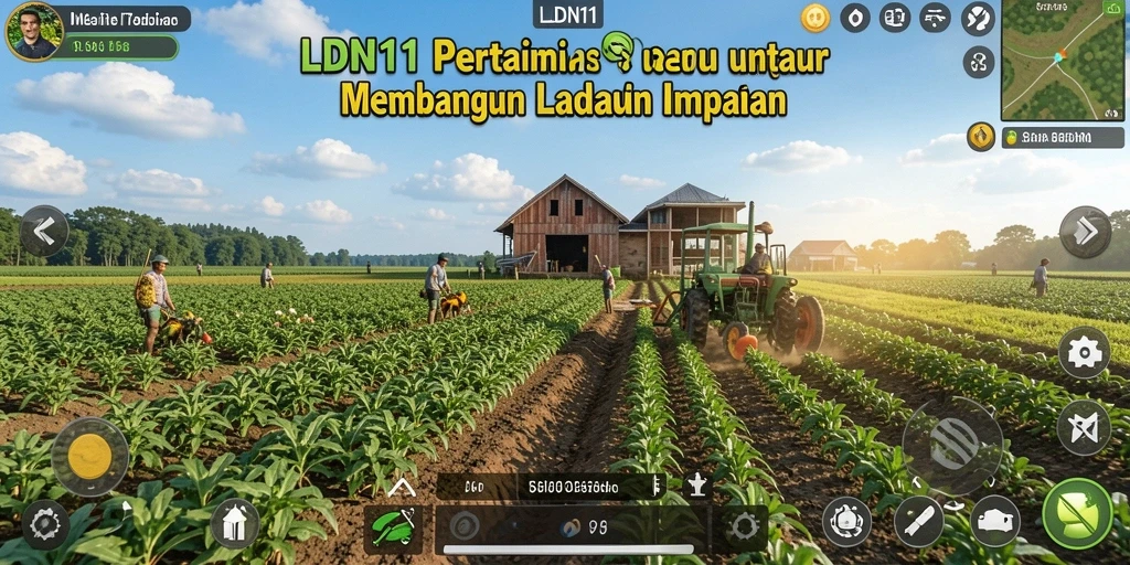 Gameplay LDN11 yang seru dan menantang dalam bertani.