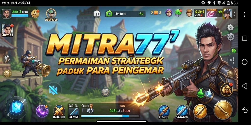 Tampilan gameplay menegangkan dari MITRA77 dengan strategi cerdas.