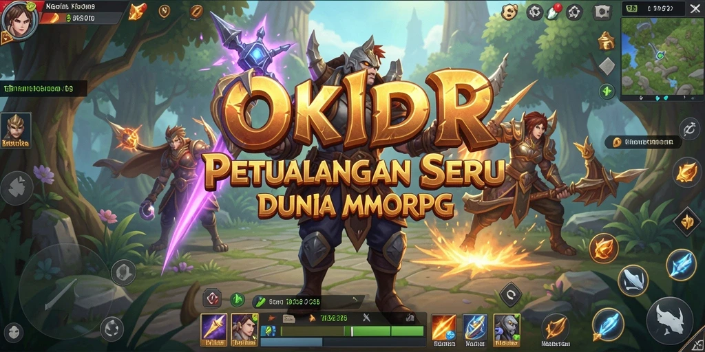 Tampilan seru dari gameplay OKIDR dalam dunia MMORPG yang kaya.