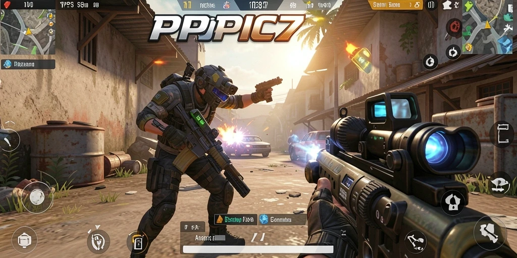 Tampilan gameplay seru saat bertempur di PCPC7