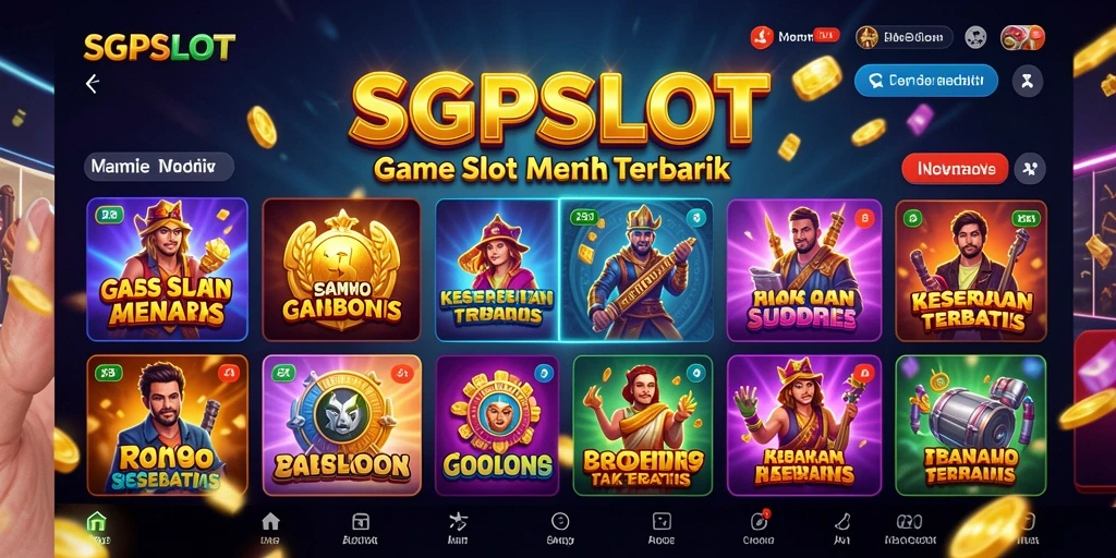 Tampilan menarik dari gameplay SGPSLOT dengan berbagai tema Slot.