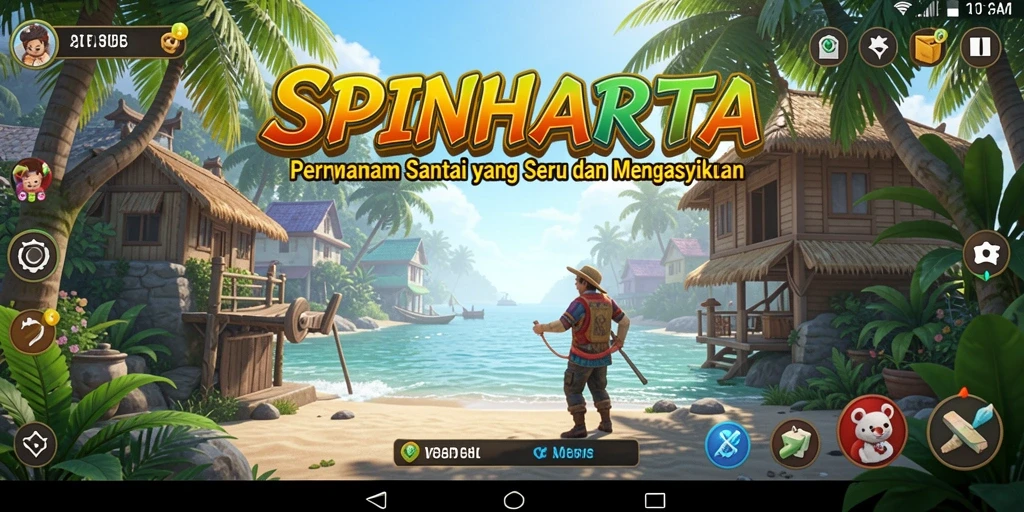Screenshot gameplay SPINHARTA dengan tantangan yang mengasyikkan.