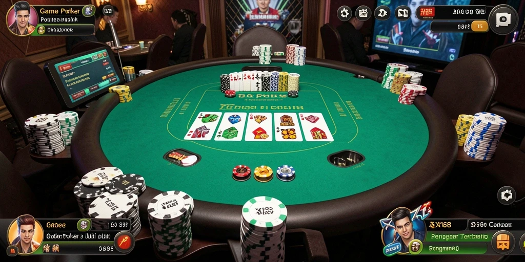 Tampilan menarik dari gameplay Poker di X168 yang mengesankan.